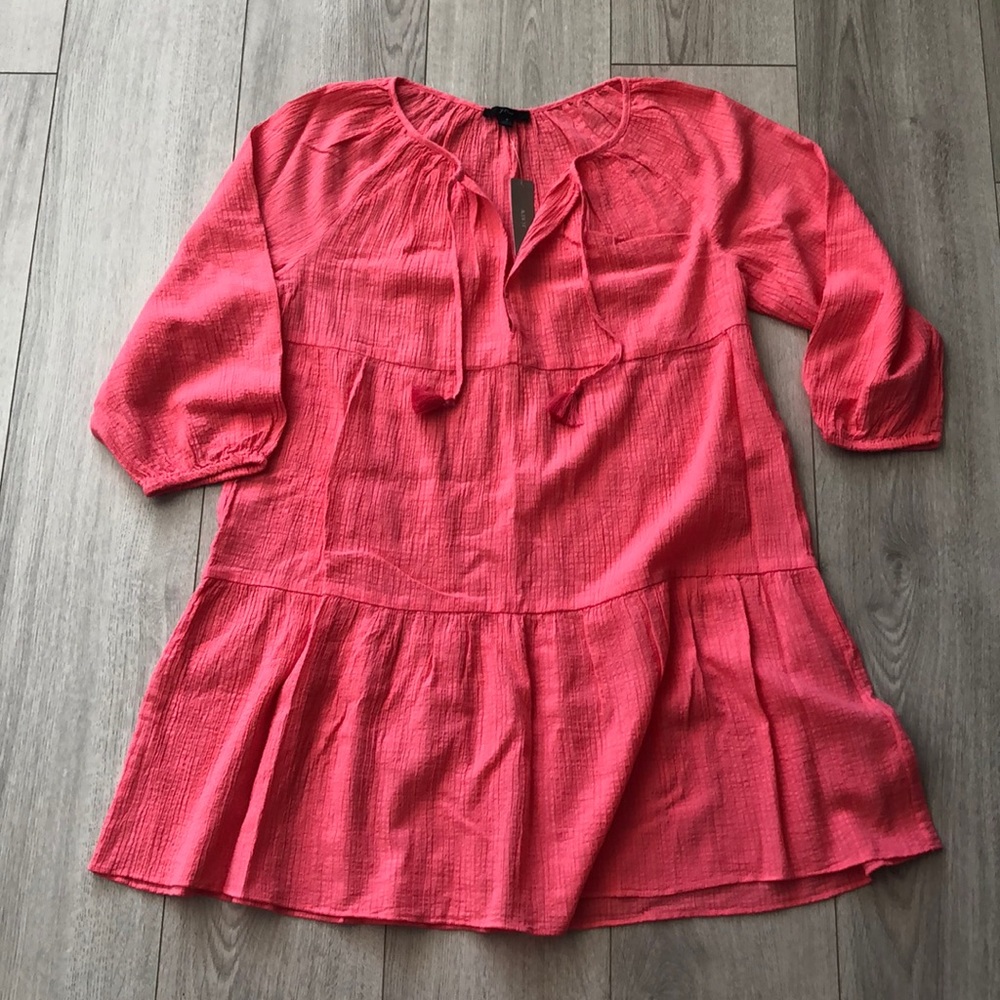 JCrew Tiered Beach Tunic in Crinkle Cotton